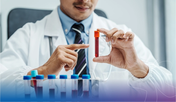 Medical doctors checking diagnostic reports